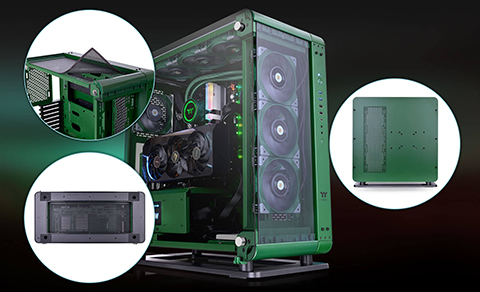 Thermaltake Core P6 TG CA-1V2-00MCWN-00 Racing Green SPCC ATX Mid Tower  Computer Case